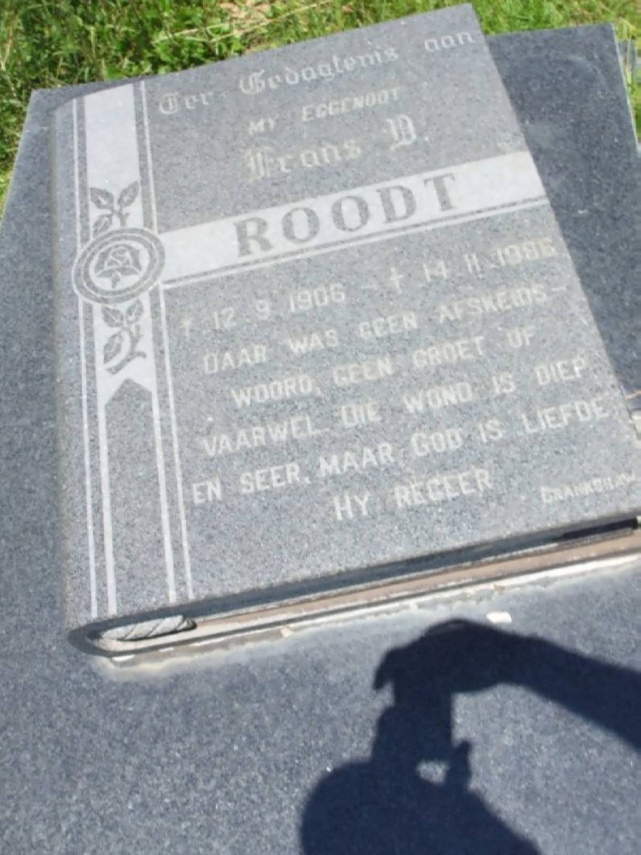 ROODT Frans D. 1906-1986