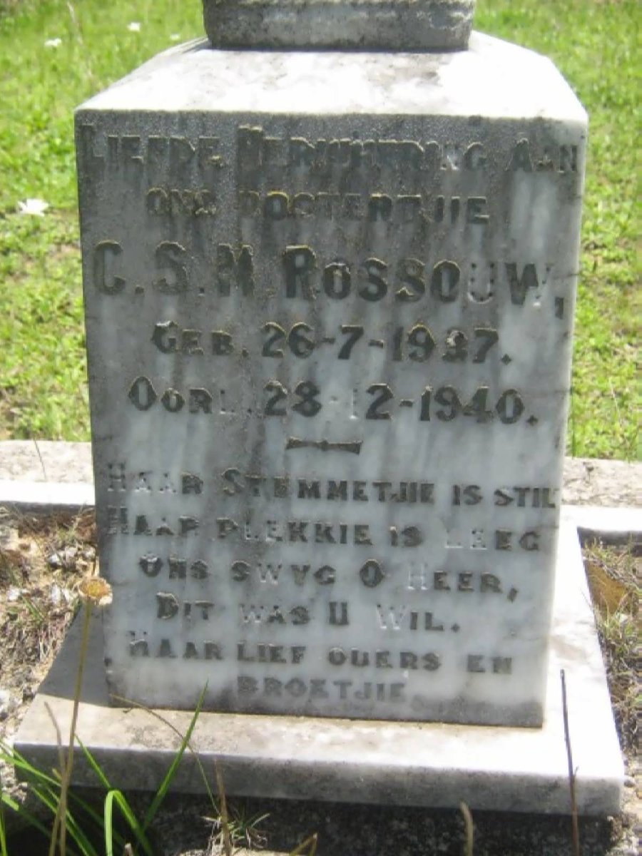 ROSSOUW C.S.M. 1937-1940