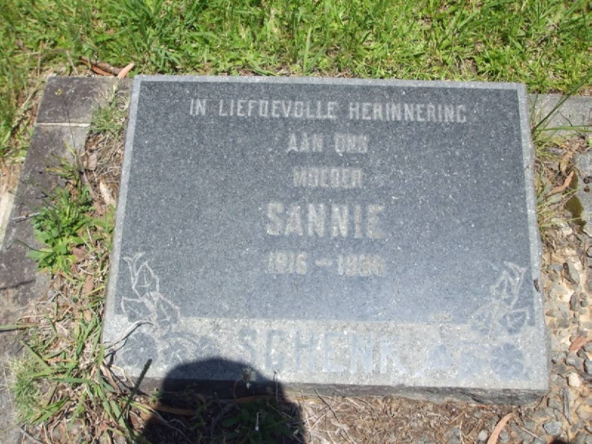 SCHENK Sannie 1916-19??