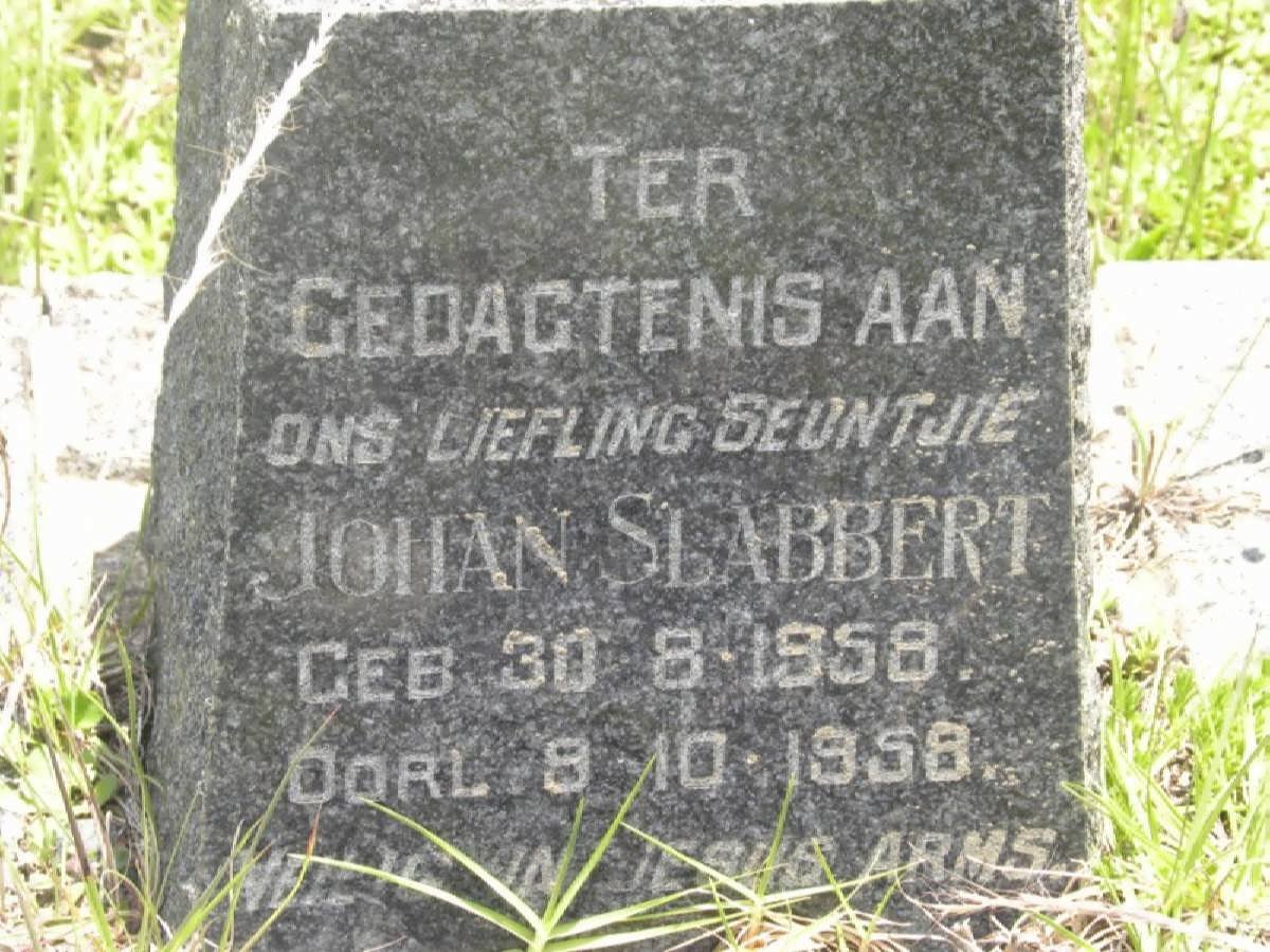SLABBERT Johan 1958-1958