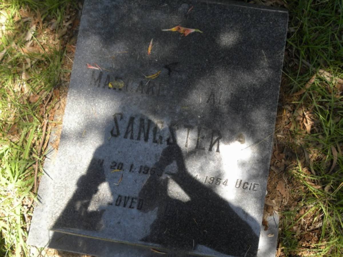 SANGSTER Margaret Alice 1953-1954
