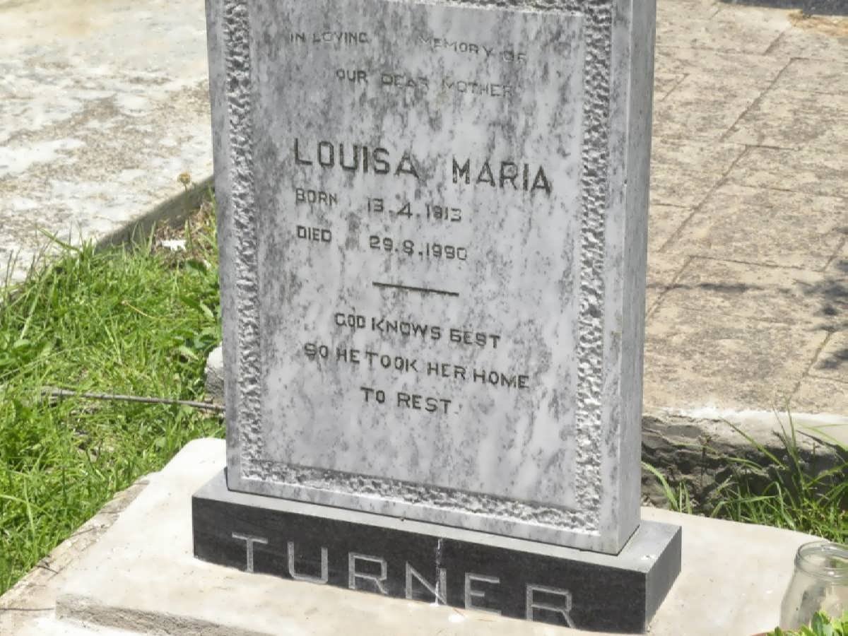 TURNER Louisa Maria 1913-1990