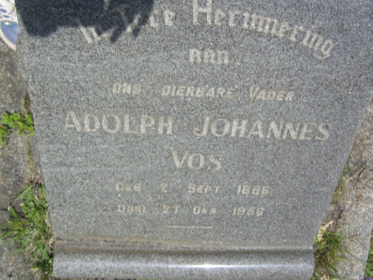 VOS Adolph Johannes 1886-1956