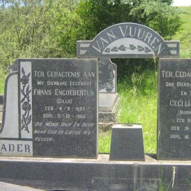 VUUREN Frans Encoebertus, van 1897-1968 &amp; Cecilia Maria BRUMMER 1898-1973