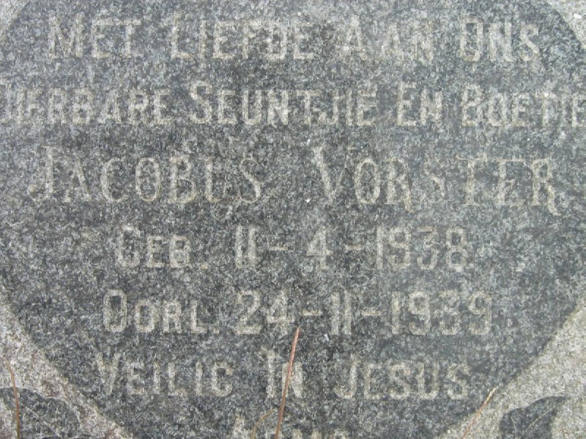 VORSTER Jacobus 1938-1939