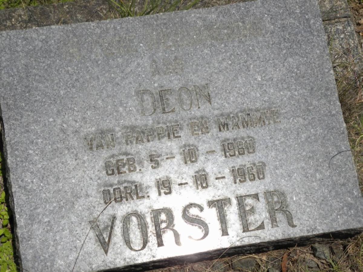 VORSTER Deon 1960-1960
