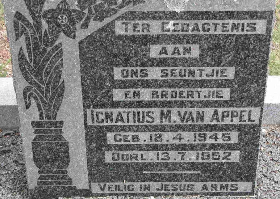 APPEL Ignatius M., van 1945-1952