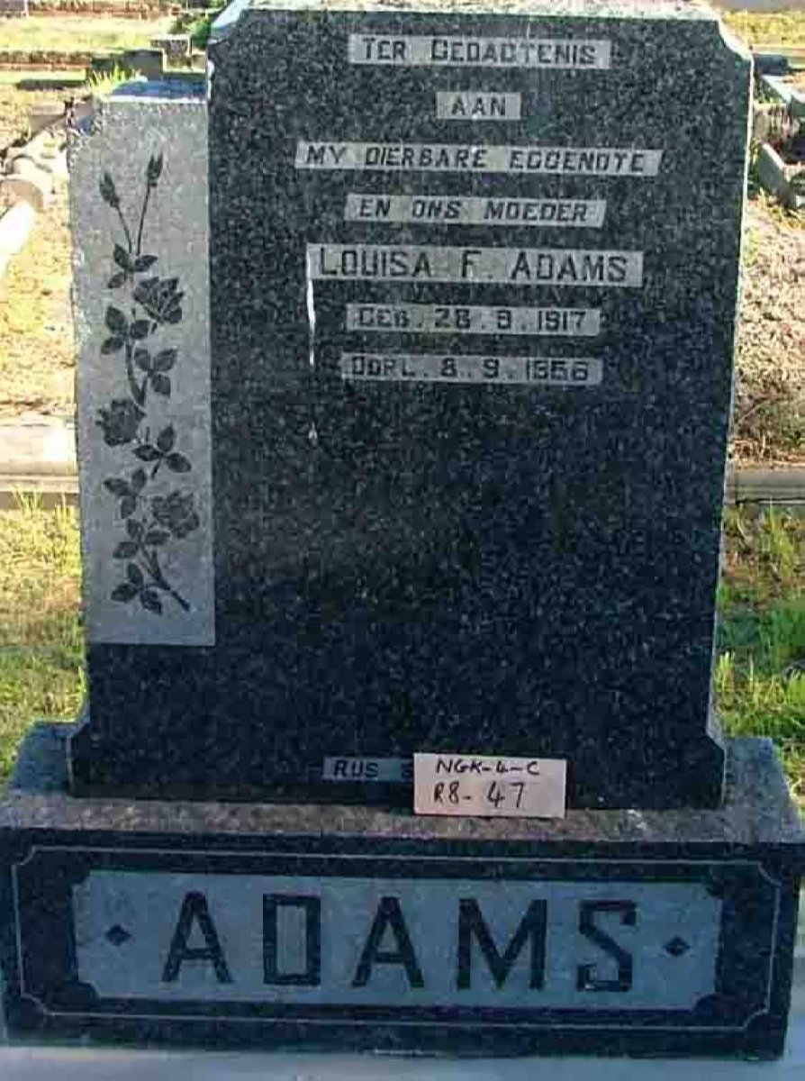 ADAMS Louisa F. 1917-1956