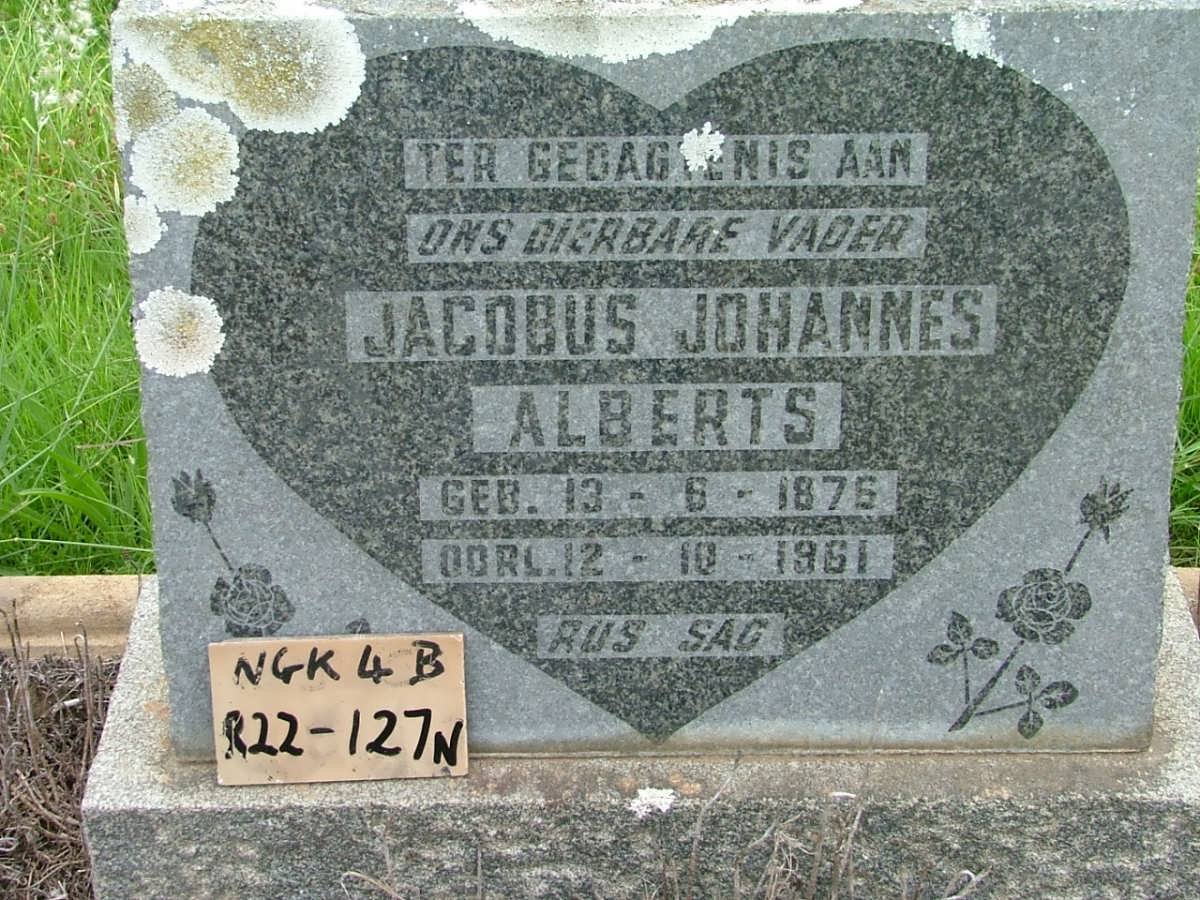 ALBERTS Jacobus Johannes 1876-1961