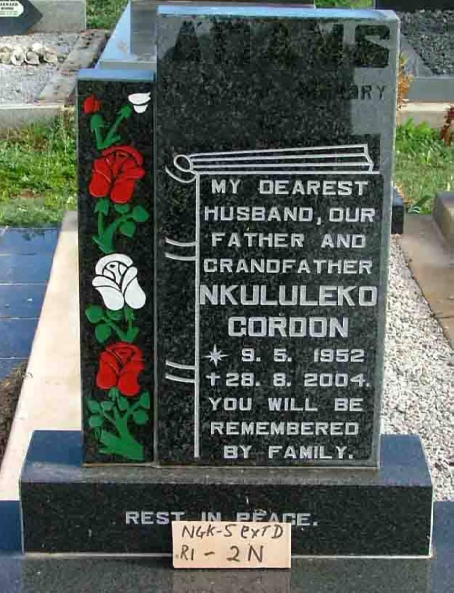 ADAMS Nkululeko Gordon 1952-2004