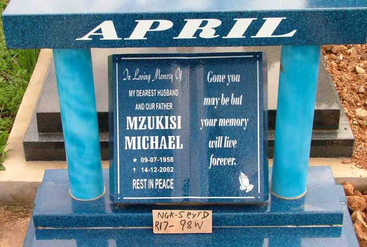 APRIL Mzukisi Micheal 1958-2002