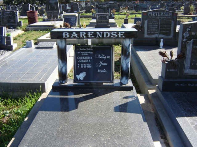 BARENDSE Catharina Johanna 1921-1999