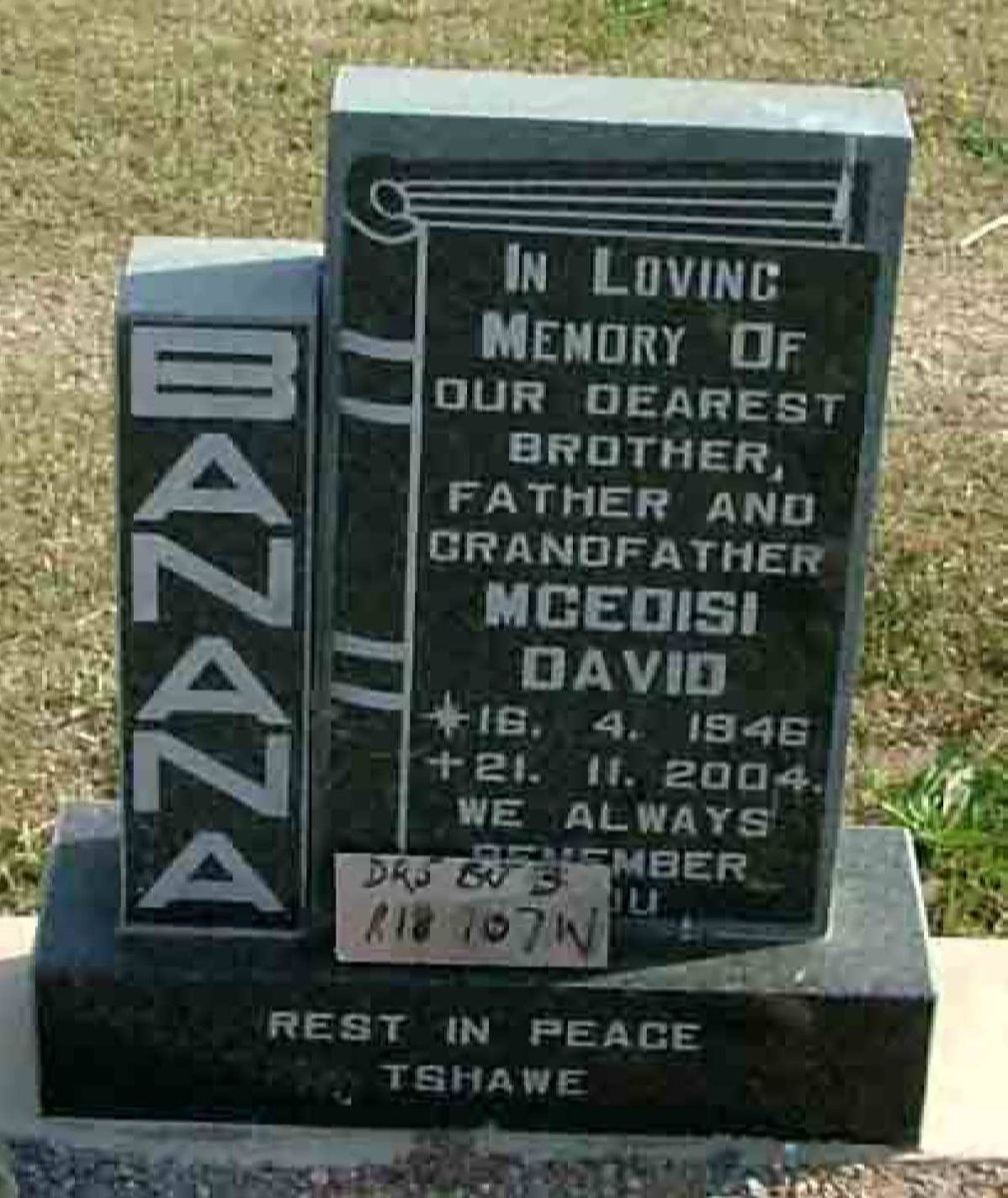 BANANA Mgedisi David 1946-2004