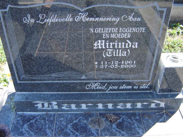 BARNARD Mirinda 1961-2000