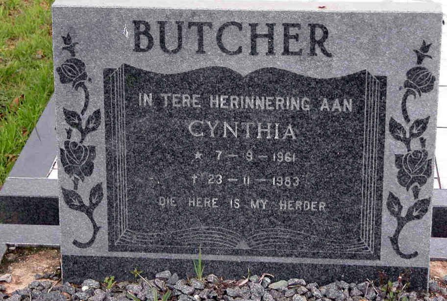BUTCHER Cynthia 1961-1983