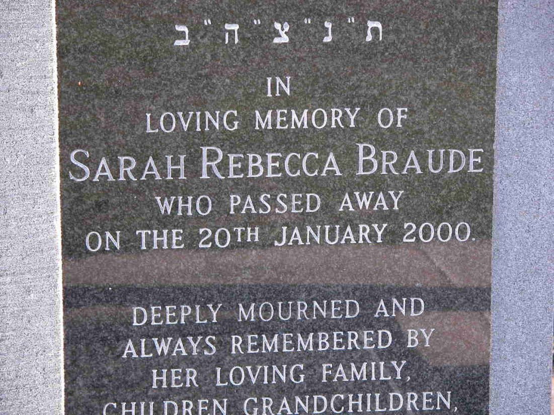 BRAUDE Sarah Rebecca -2000