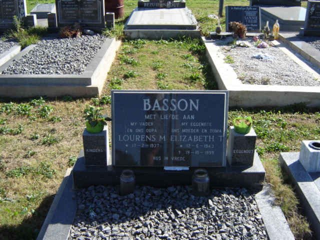 BASSON Lourens M. 1937- &amp; Elizabeth T. 1943-19??