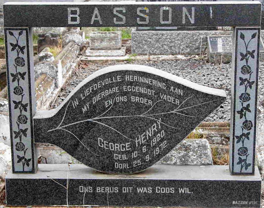 BASSON George Henry 1920-1972