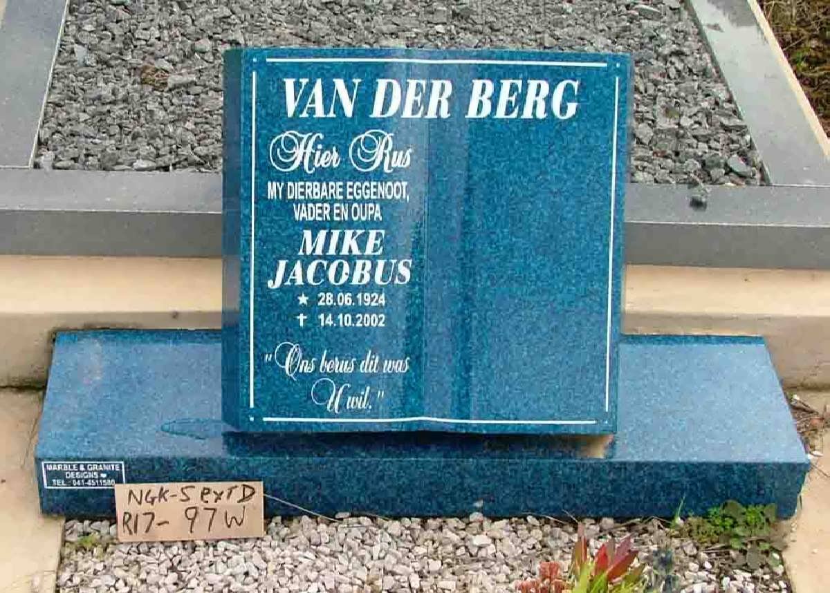 BERG Mike Jacobus, van der 1924-2002