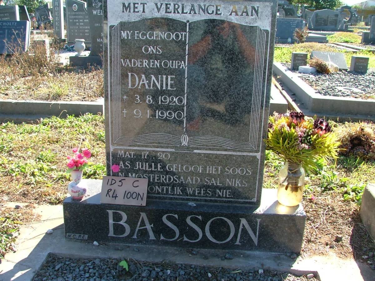 BASSON Danie 1920-1990
