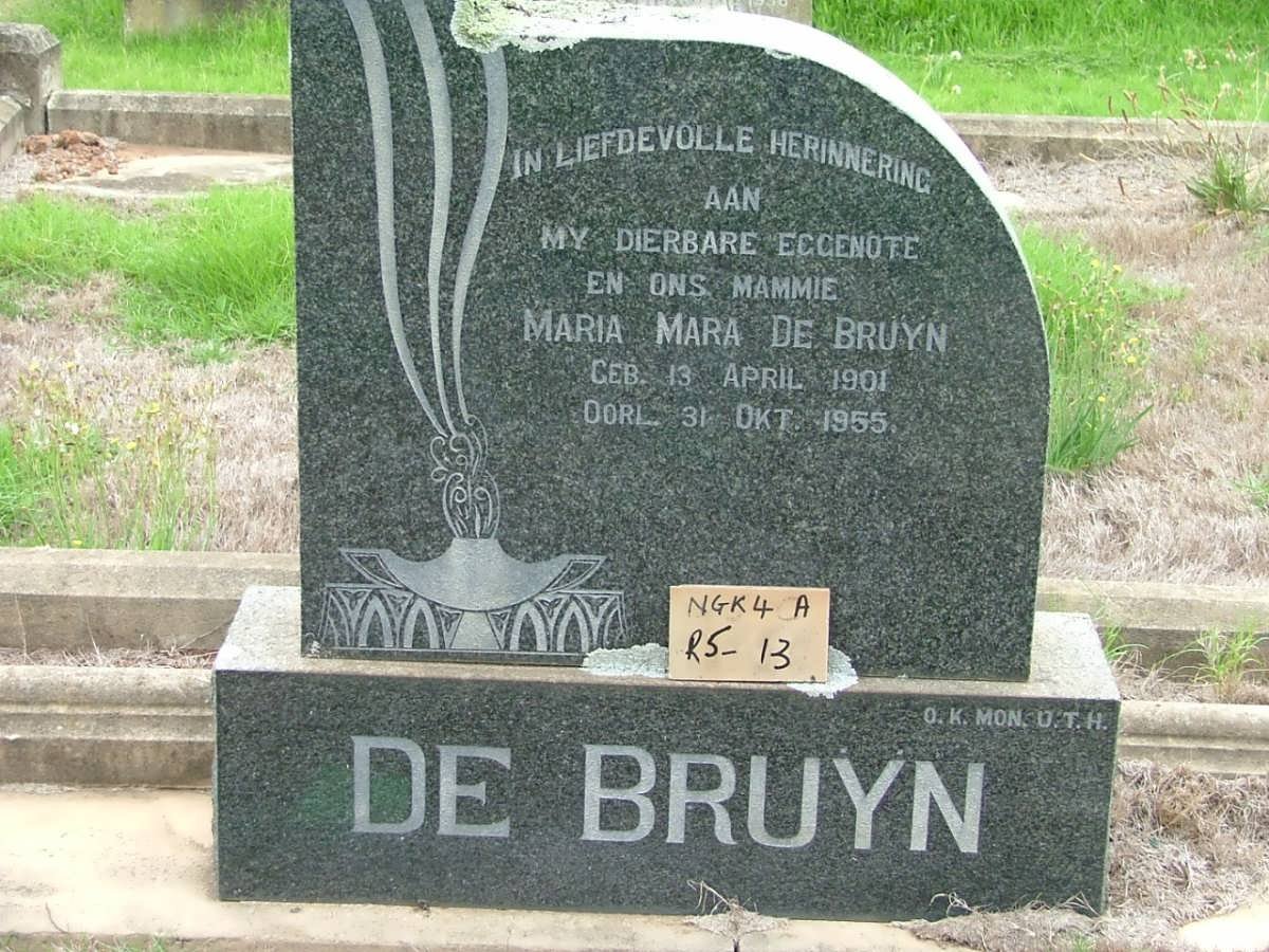 BRUYN Maria Mara, de 1901-1955