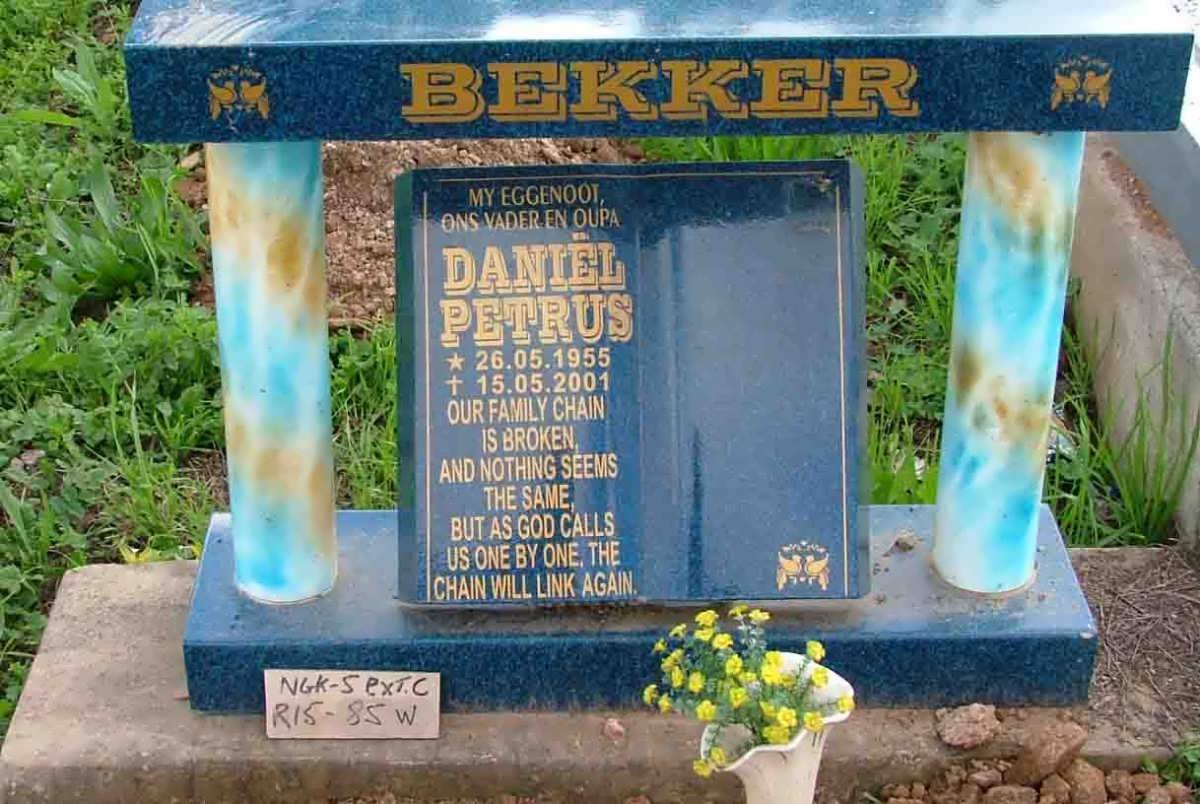 BEKKER Daniël Petrus 1955-2001