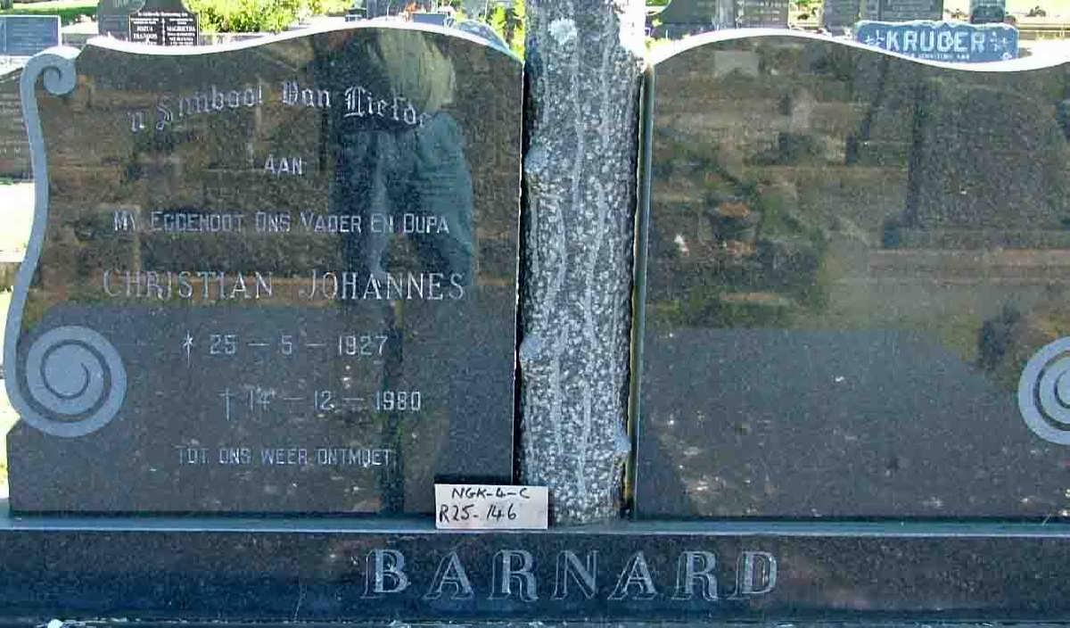 BARNARD Christian Johannes 1927-1980