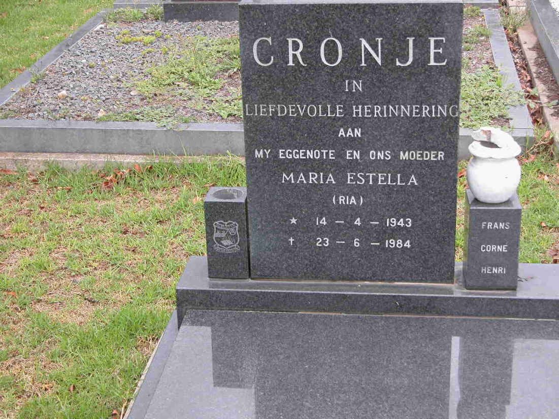 CRONJE Maria Estella 1943-1984