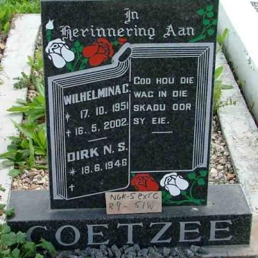 COETZEE Dirk N.S. 1946- &amp; Wilhelmina C. 1951-2002