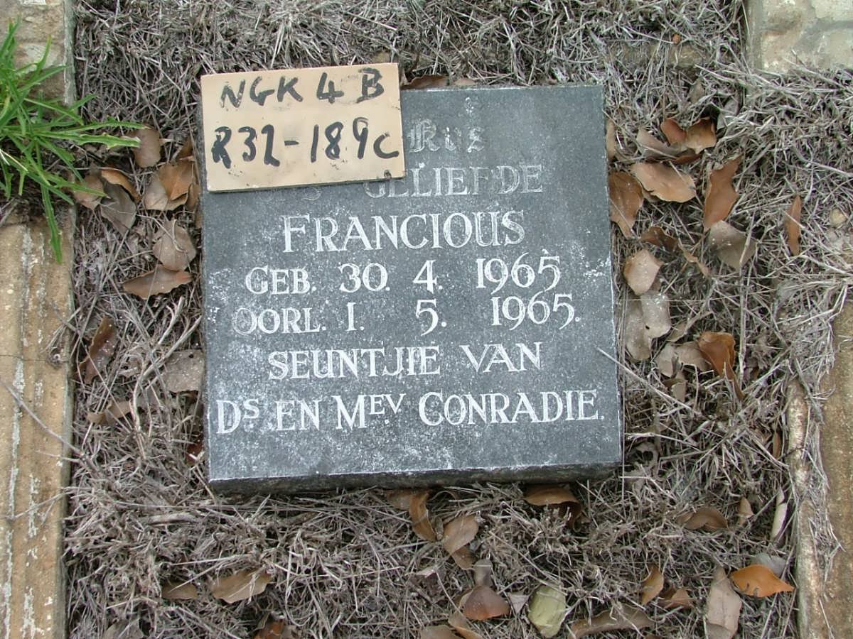 CONRADIE Francious 1965-1965