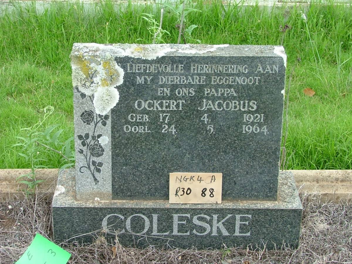 COLESKE Ockert Jacobus 1921-1964