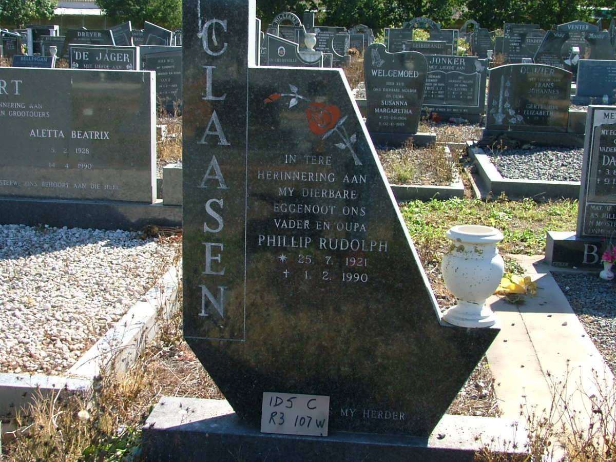 CLAASEN Phillip Rudolph 1921-1990