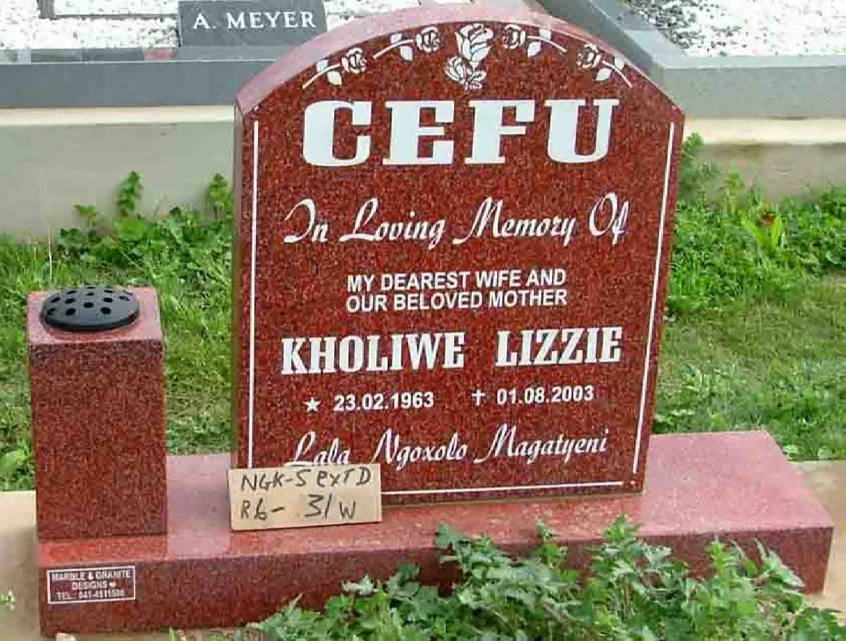 CEFU Kholiwe Lizzie 1963-2003
