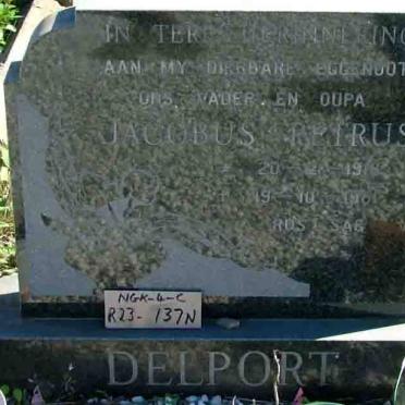 DELPORT Jacobus Petrus 1919-1961