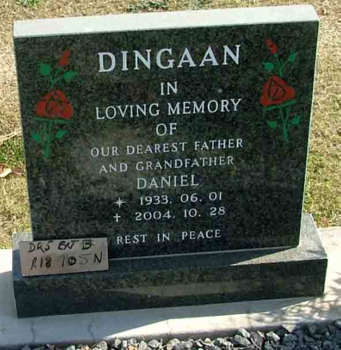 DINGAAN Daniel 1933-2004
