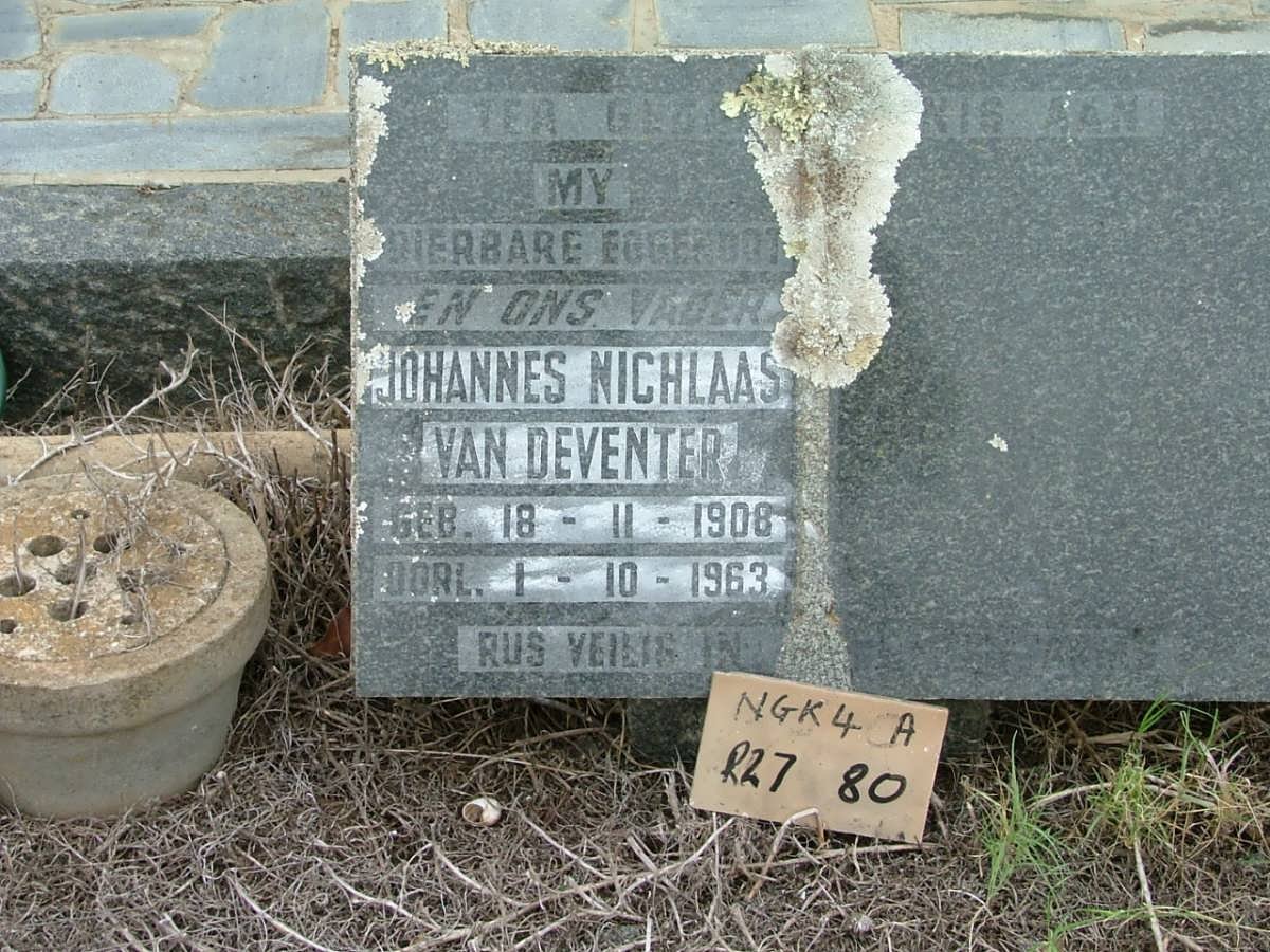 DEVENTER Johannes Nichlaas, van 1908-1963