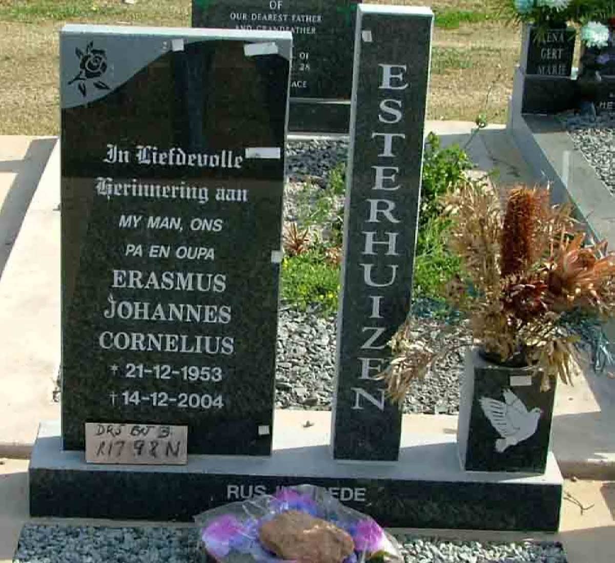 ESTERHUIZEN Erasmus Johannes Cornelius 1953-2004