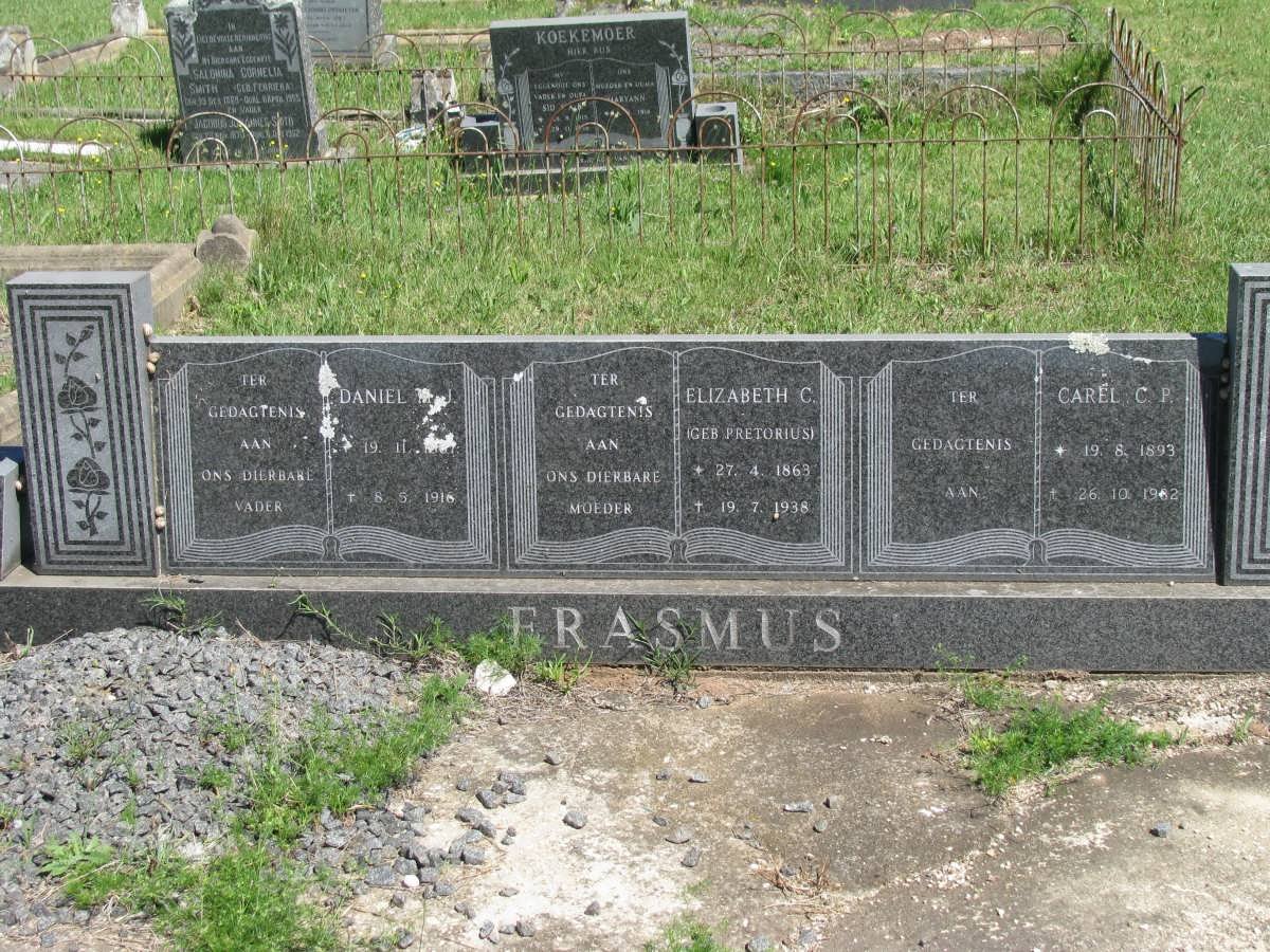 ERASMUS Daniel 18??-1918 &amp; Elizabeth C. PRETORIUS 1863-1938 :: ERASMUS Carel C.F. 1893-1962