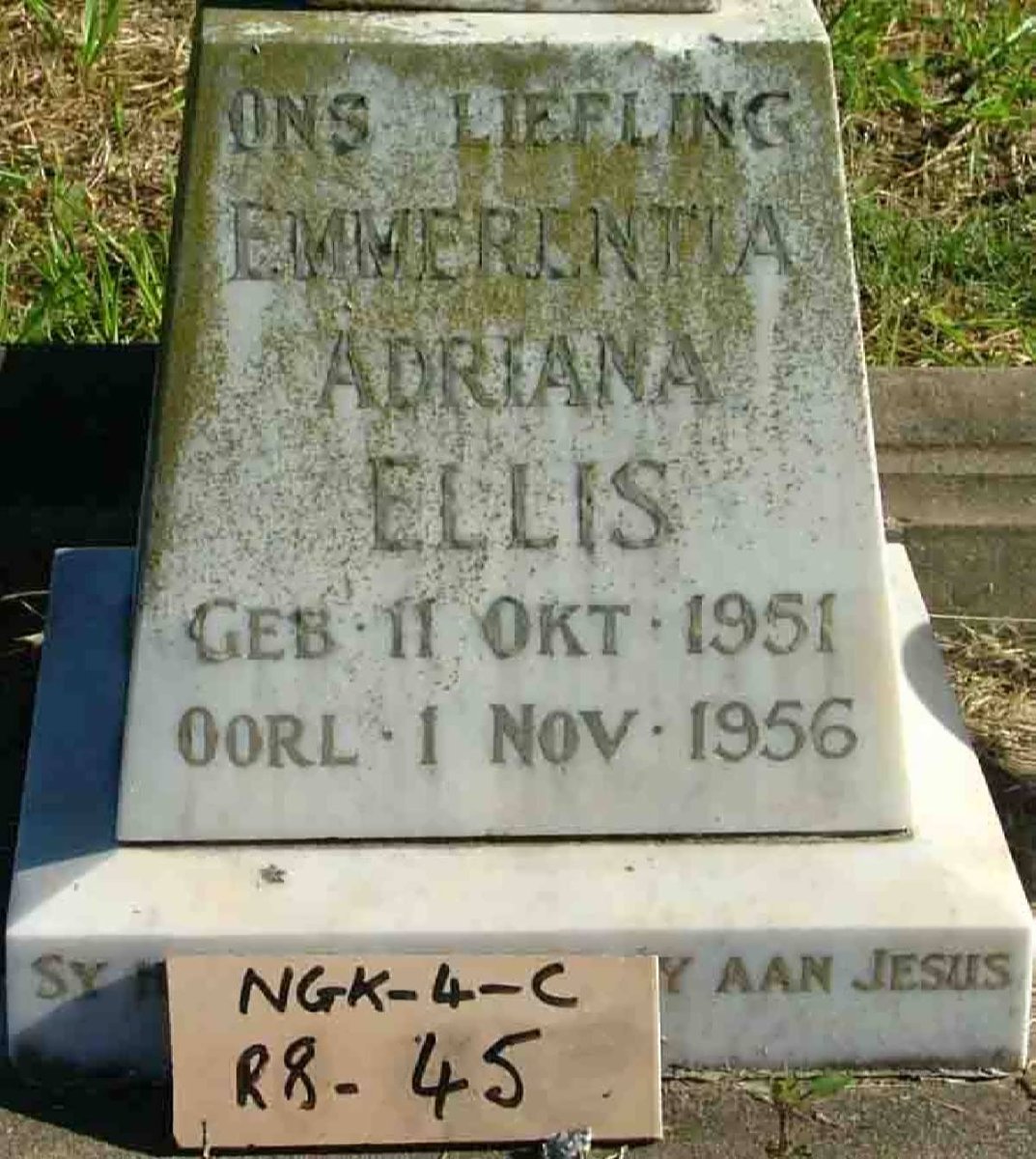 ELLIS Emmerentia Adriana 1951-1956