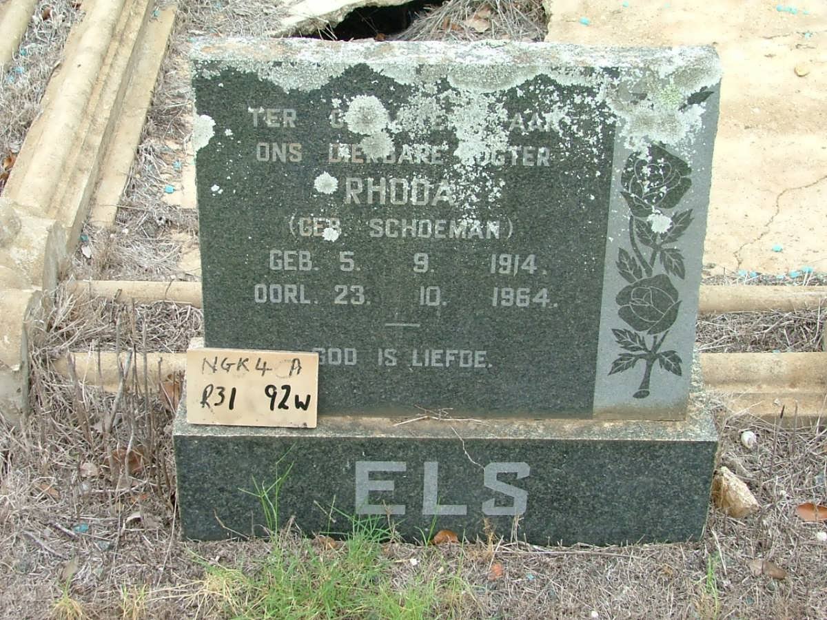 ELS Rhoda nee SCHOEMAN 1914-1964
