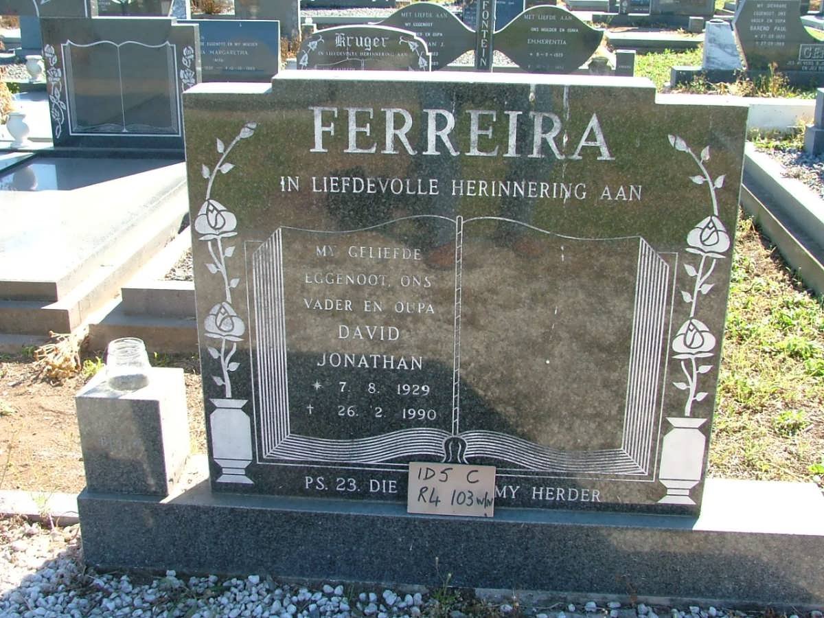 FERREIRA David Jonathan 1929-1990