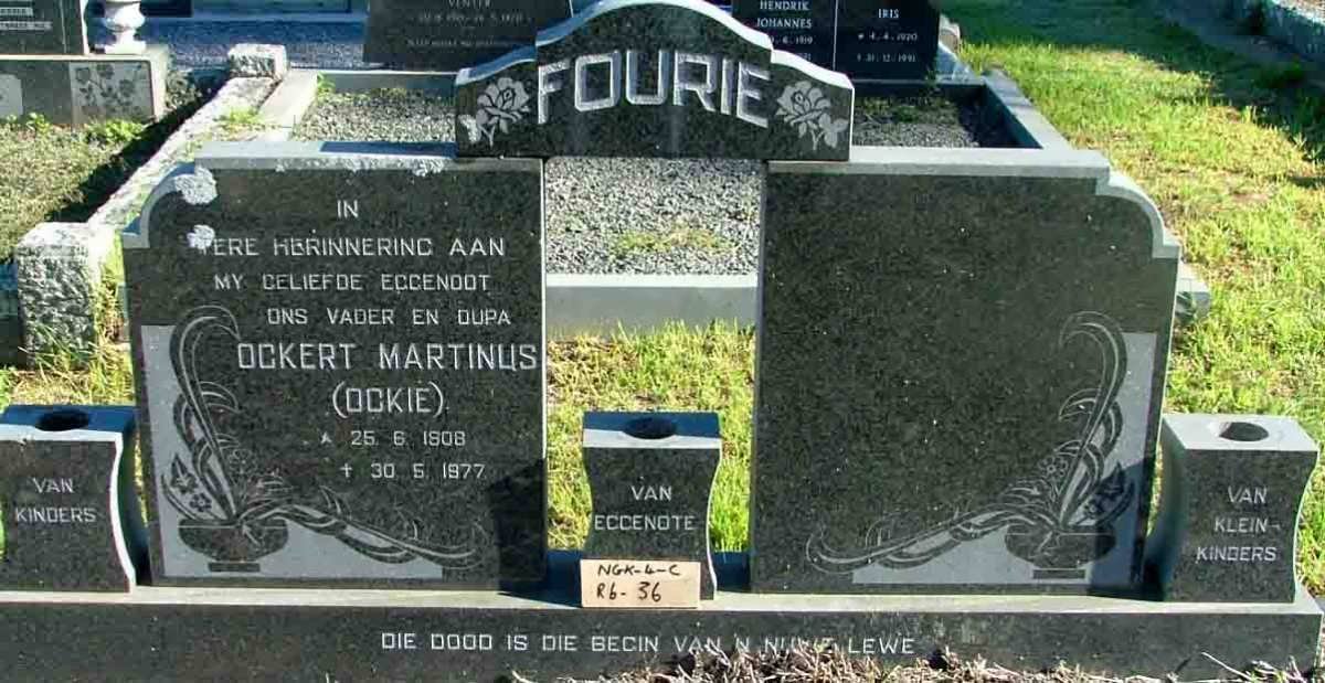 FOURIE Ockert Martinus Ockie 1908-1977