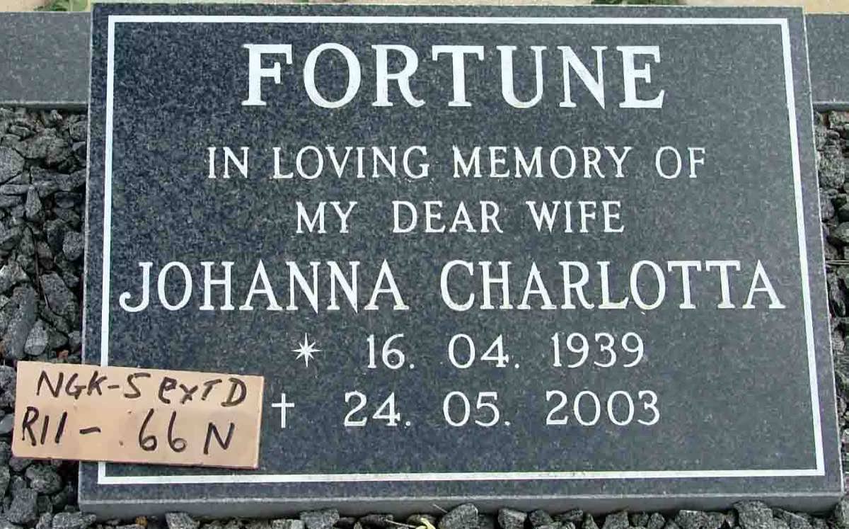 FORTUNE Johanna Charlotta 1939-2003