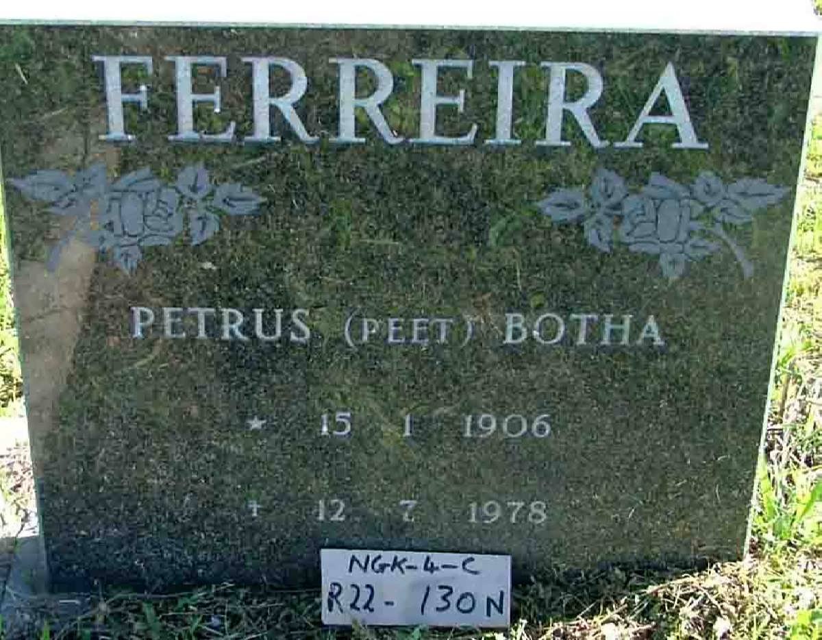 FERREIRA Petrus Botha 1906-1978