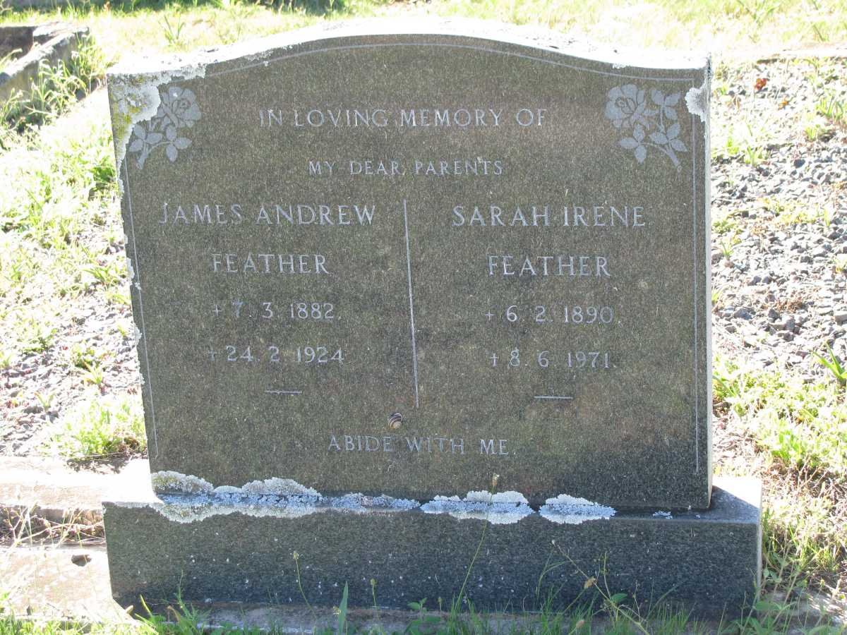 FEATHER James Andrew 1882-1924 &amp; Sarah Irene 1890-1971