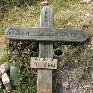 GRANGE Gideon, le 1939-2005
