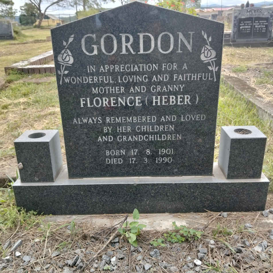 GORDON Florence nee HEBER 1901-1990