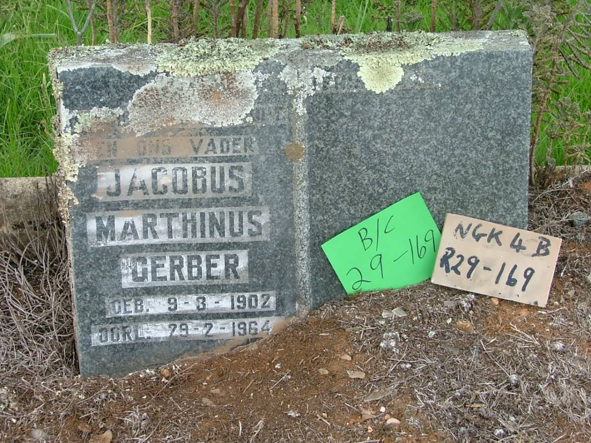 GERBER Jacobus Marthinus 1902-1964