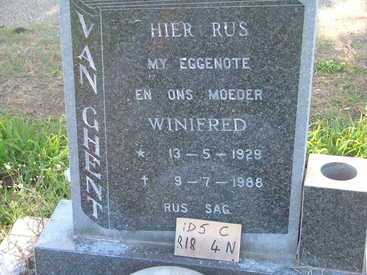GHENT Winifred, van 1929-1988