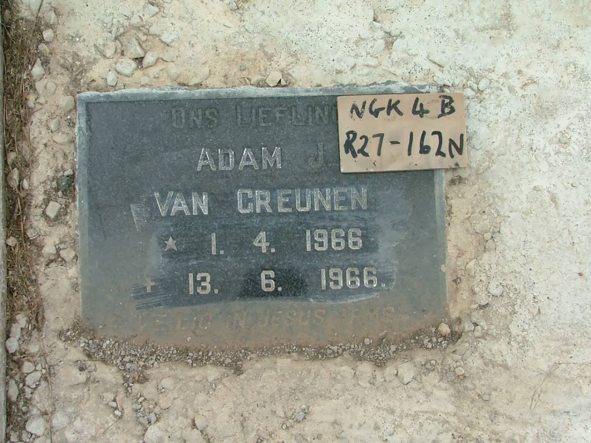 GREUNEN Adam J., van 1966-1966